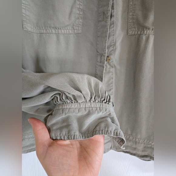 Topshop | Tan Utility Jacket with Collared Neckline and Relaxed Fit, Size M - Picture 6 of 6